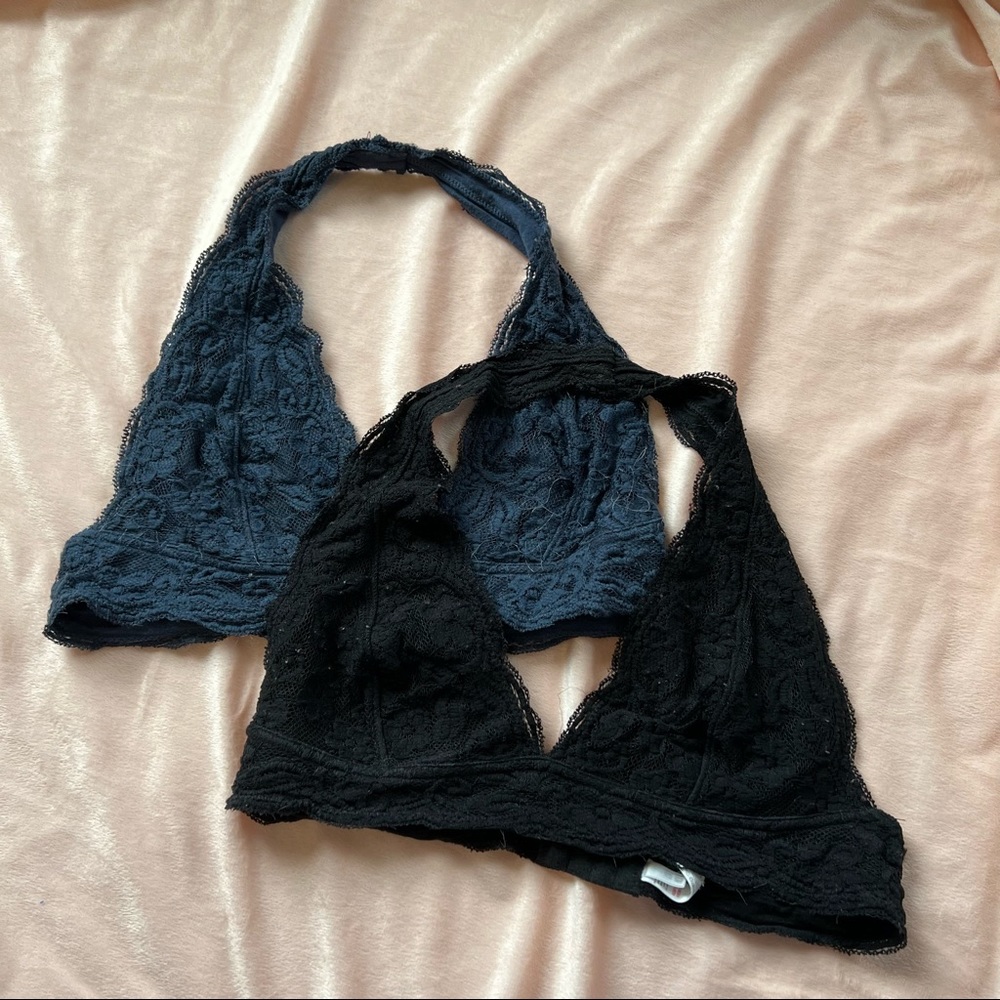 2-pk UO Halter Bralettes